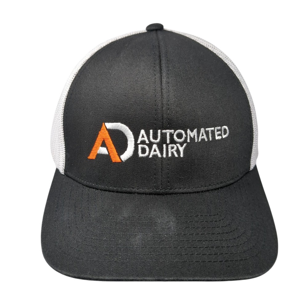 Automated Dairy Snapback Trucker Hat Black One Size Mesh Back 6 Panel-image