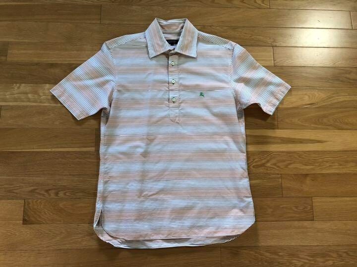 Burberry black label Short sleeve Shirt Pink Pullover Men Size 2/S-M Used