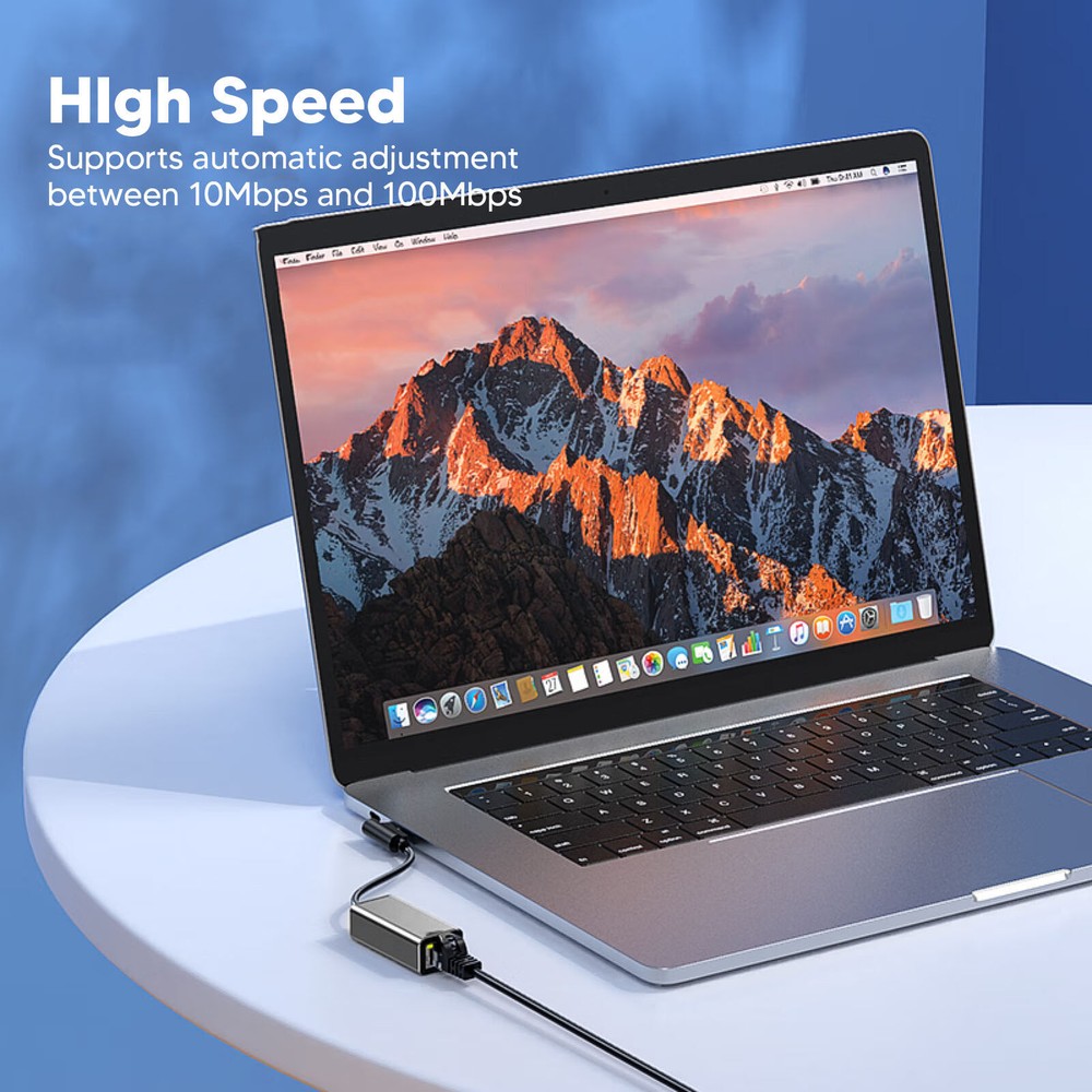 USB C to RJ45 Ethernet Adapter 10/100Mbps Type C Network Dongle