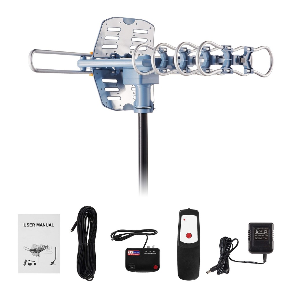 Outdoor Antenna,Digital Amplified HDTV Antenna, 150 Mile Motorized 360 Degree...
