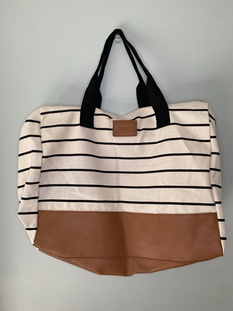 TOMS Striped Weekender Travel Tote Carry-On Overnight Bag DSW