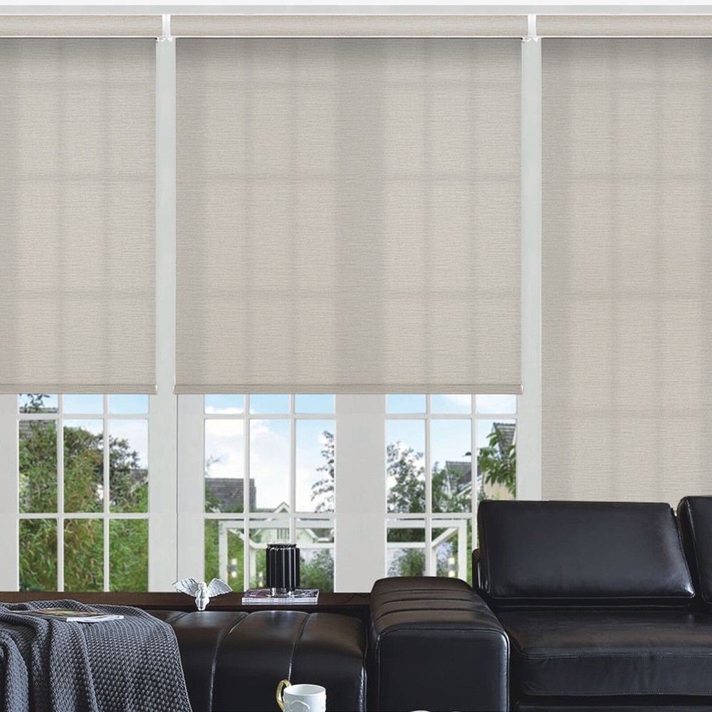 CUSTOMCUT Corded Window Blinds Light Filtering Roller Shades Waterproof Blind