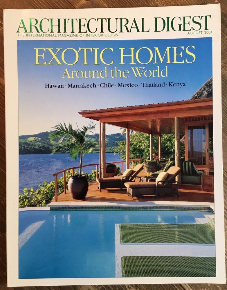 ARCHITECTURAL DIGEST August 2004 Exotic Homes Around the World Anthony Robbins