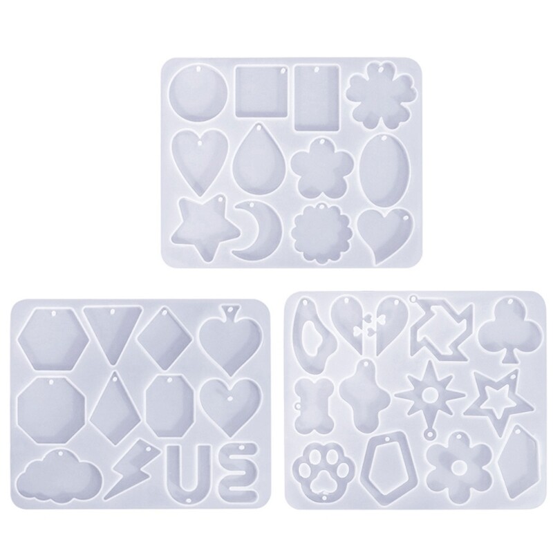 Custom Crystal Drop Earrings Silicone Pendant Mold for Couples-image