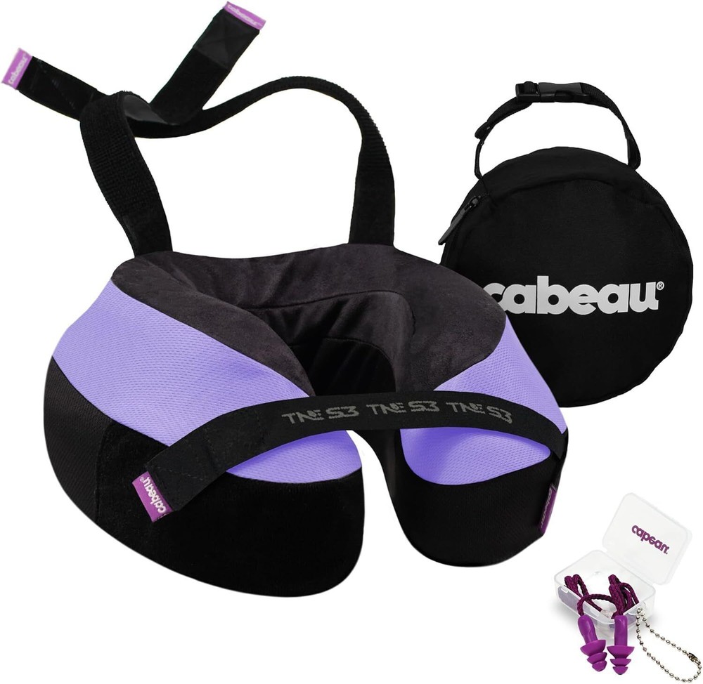 Neck Pillow with Attachment Straps - 360-Degree Support (Paris Lavender)