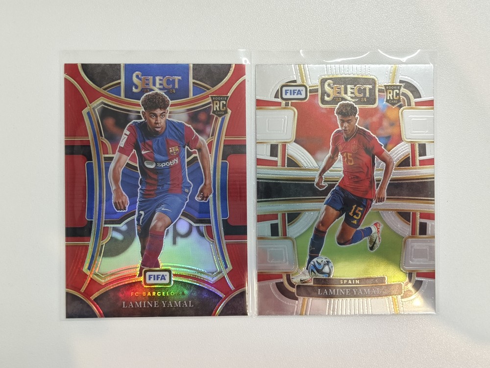 Lamine Yamal 2023-24 Panini Select FIFA Refractor Rookie RC Red Lots 2 -VI