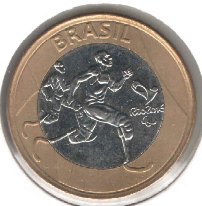 2016 Rio Olympics Brazil Paralympic Athletics Commemorative Coin KM#710 EB792