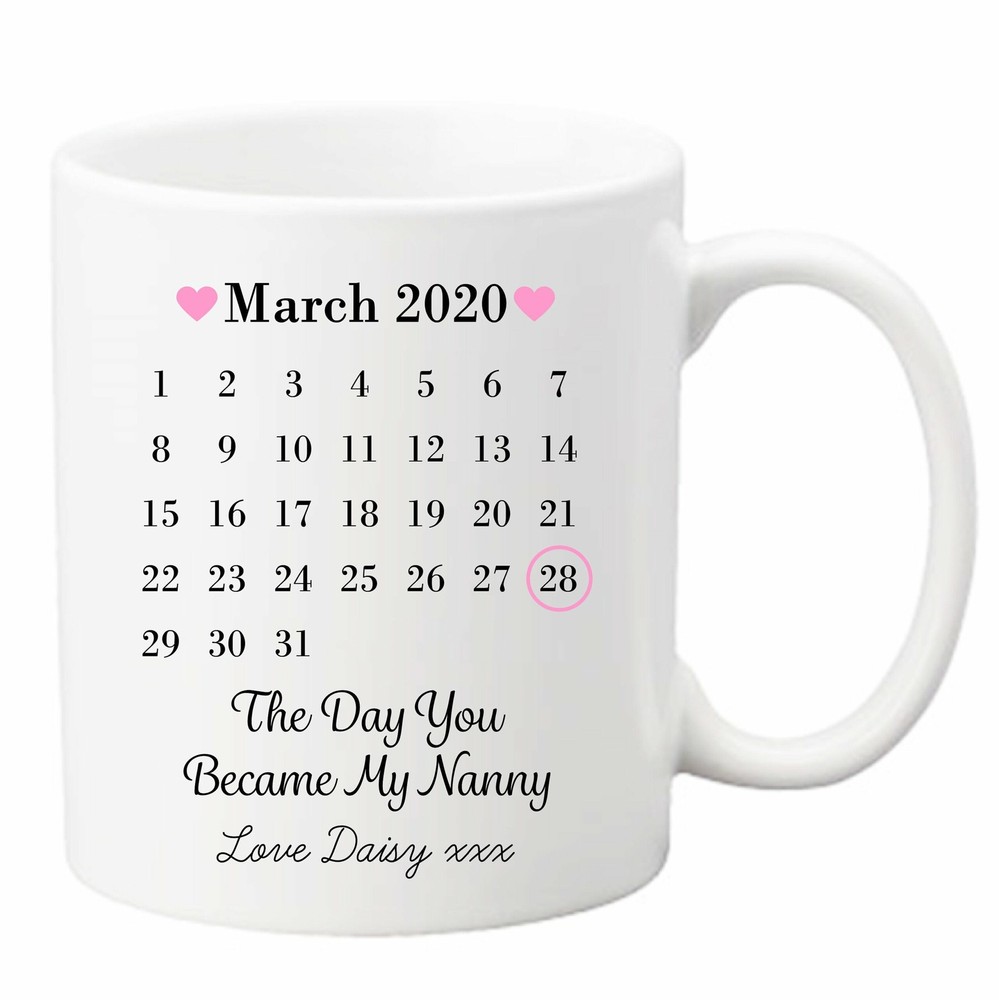 Personalised Sentimental The Day You Became My Nanny Ceramic Mug Cup