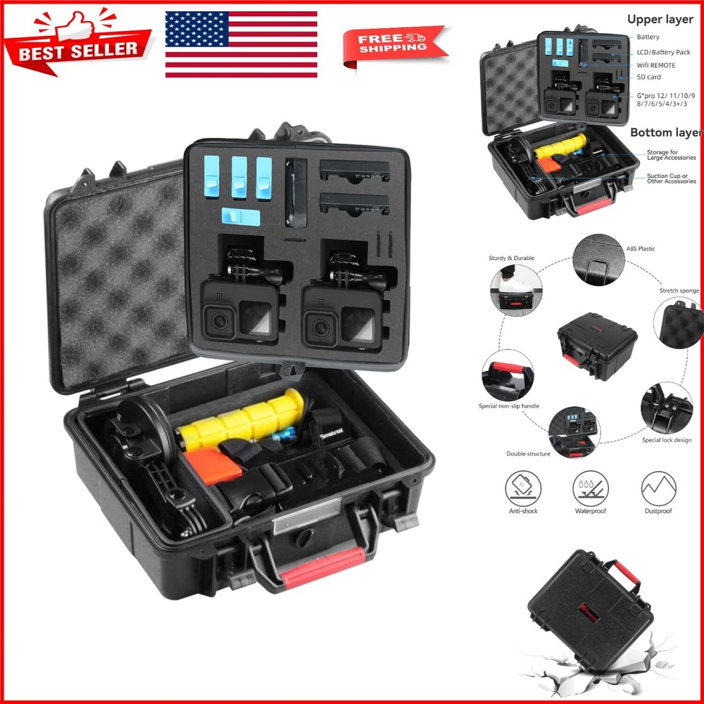 Double-Layer Camera Case for G*Pro with Custom Compartments - Waterproof