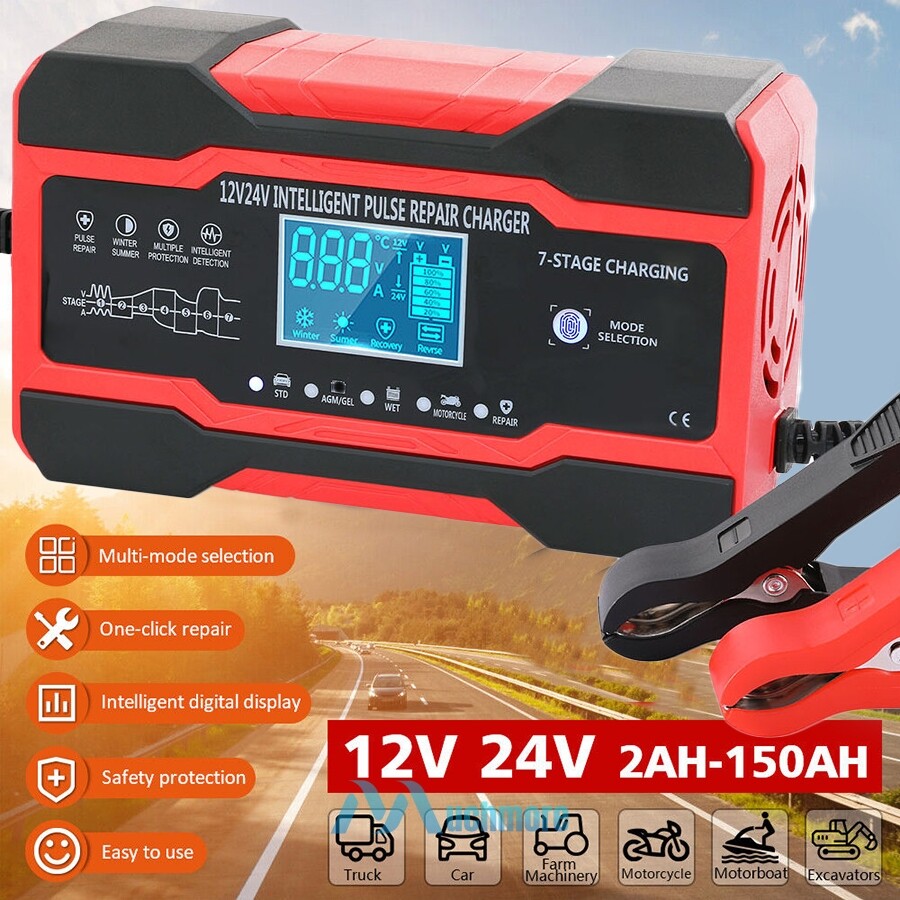 15000mAh 12V 24V Automatic Smart Car Battery Charger Maintainer Trickle Charger