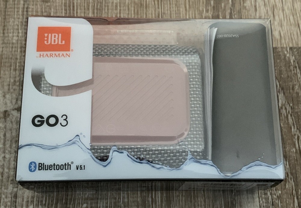 JBL GO3 Wireless Portable Waterproof & Dustproof Bluetooth Speaker Grey Pink