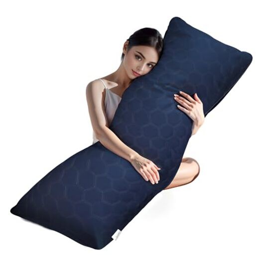 20x54 Full Length Body Pillow for Adults with Soft Blue Insert