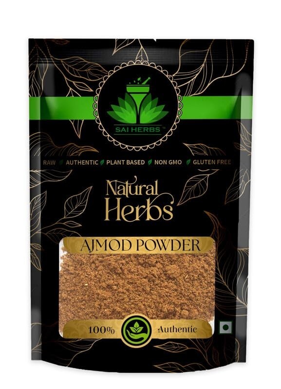 SAI HERBS Ajmod Powder - Apium Graveolens Powder - Celery Seeds Powder