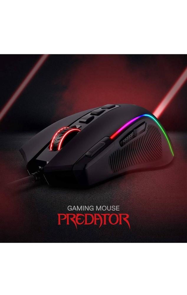 Redragon M612 Predator RGB Gaming Mouse with 8000 DPI Wired Optical Precision
