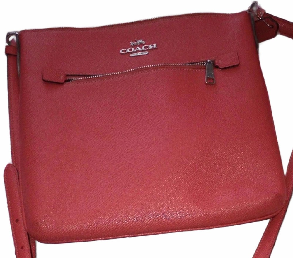 Vintage Coach coral crossbody purse in excellent condition buy now-image