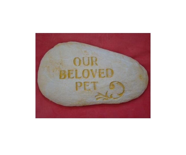 Pet Memorial Stone Rock Concrete Garden Ornament Statue for Beloved Pets