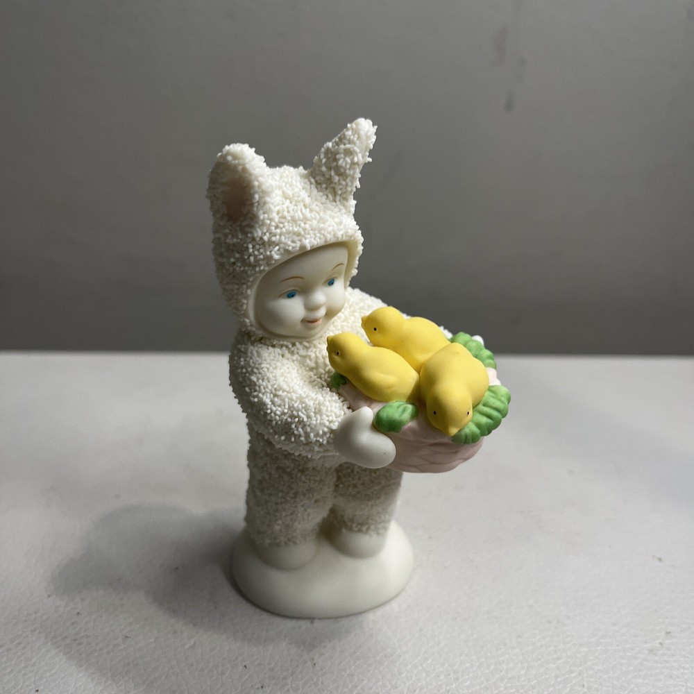 Department 56 Vintage Snowbabies A Basket of Joy Easter Figurine with Original Box
