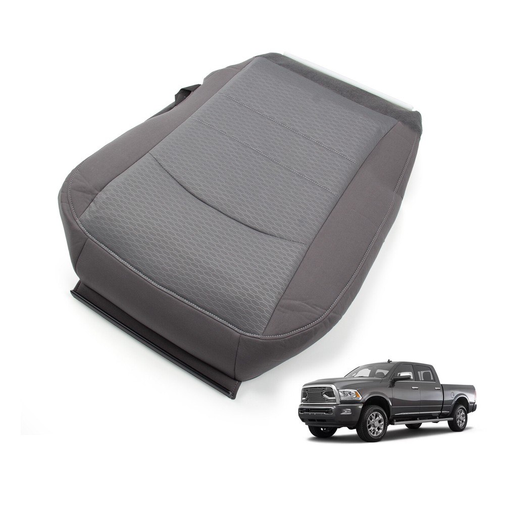 For 2013-18 Dodge Ram 2500 3500 Driver Side Seat Bottom Cushion Gray Seat Cover