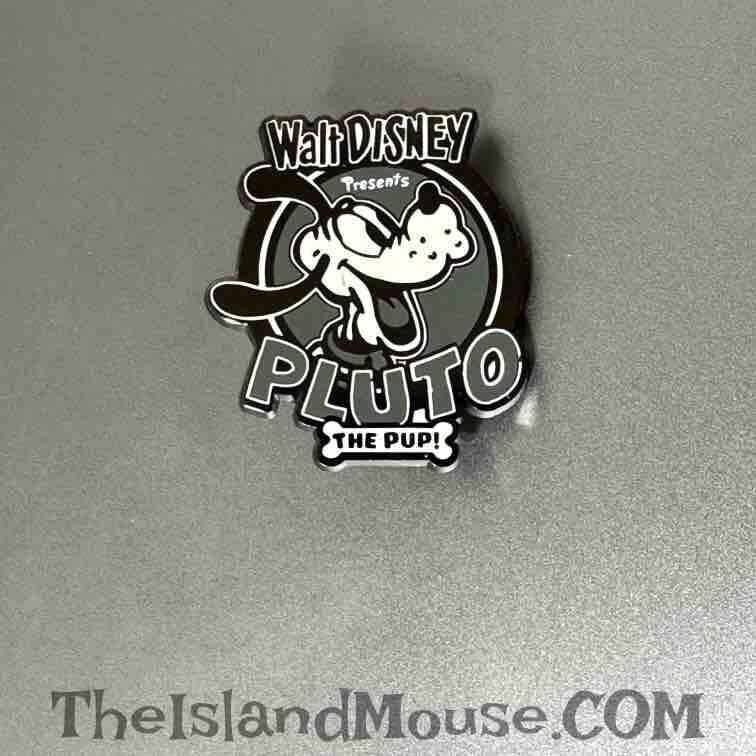 Rare Disney DS Pluto Pup Pluto 90th Anniversary Black & White Pin (U1:141471)