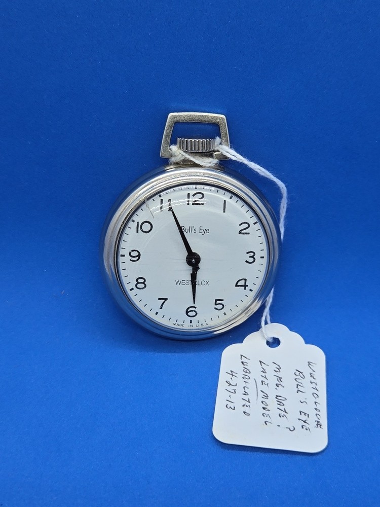 Vintage Bull's Eye Westclox Pocket Watch