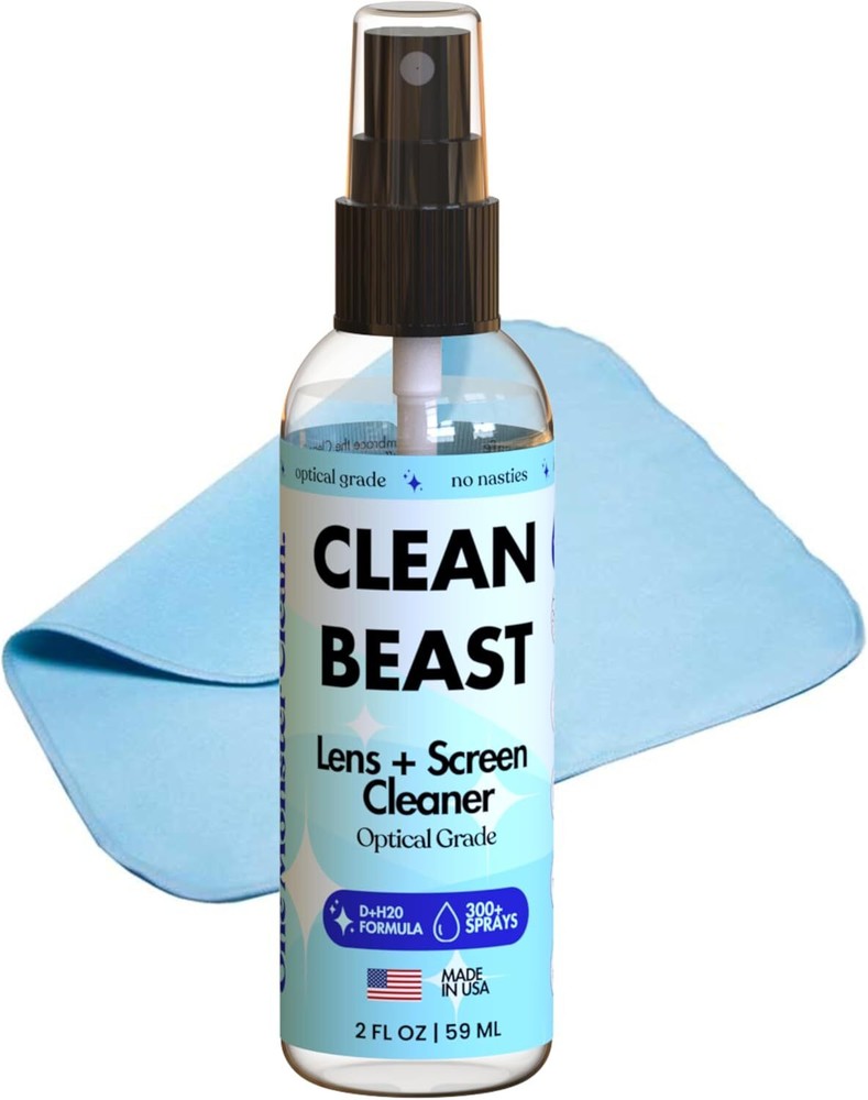 Lens Cleaner Spray Kit – Includes a Microfiber Cloths, Eyeglass Cleaner and Gl