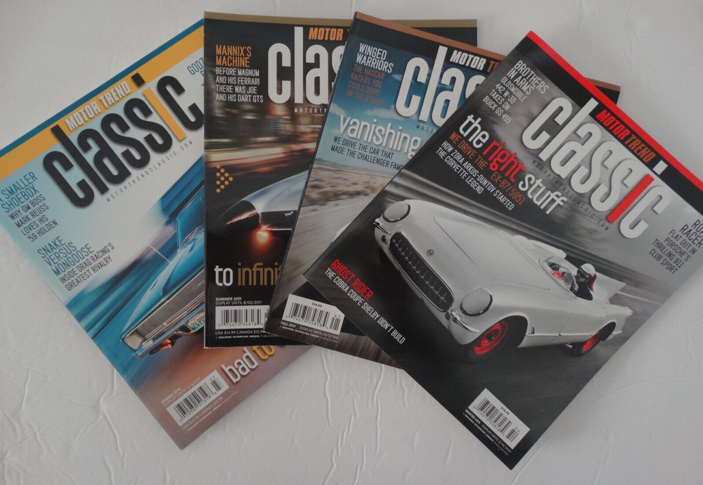 Lot of All Four (4) Issues of Motor Trend Classic Magazine for 2011 – MINT
