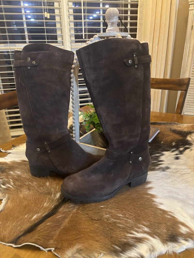 Ugg Jillian Chocolate Boots EUC NWOT Buy Now $125 Free Ship-image