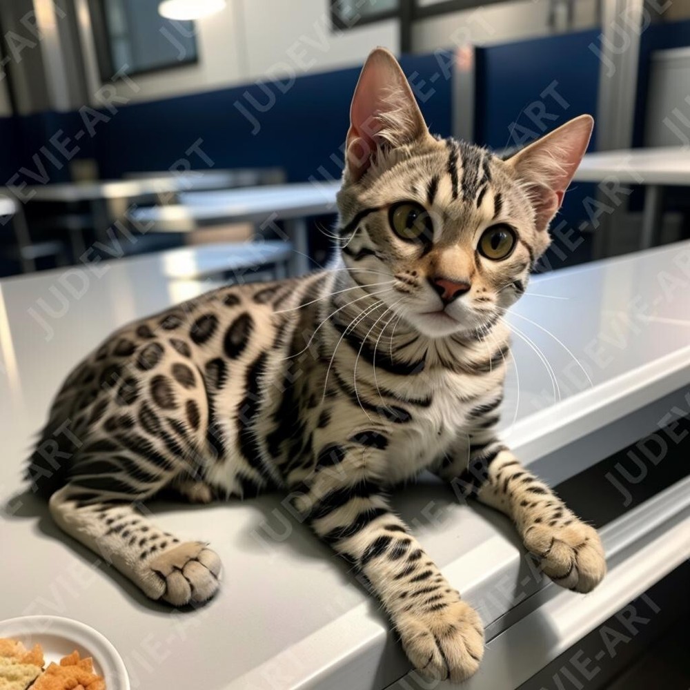 Cat-Themed Digital Art Wallpaper for Desktop Background-image