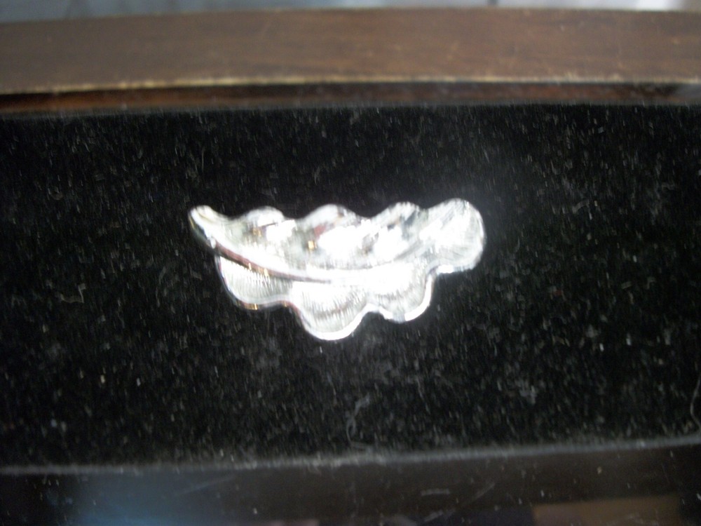 Vintage Brooch, Gerrys Leaf Silver Tone Signed