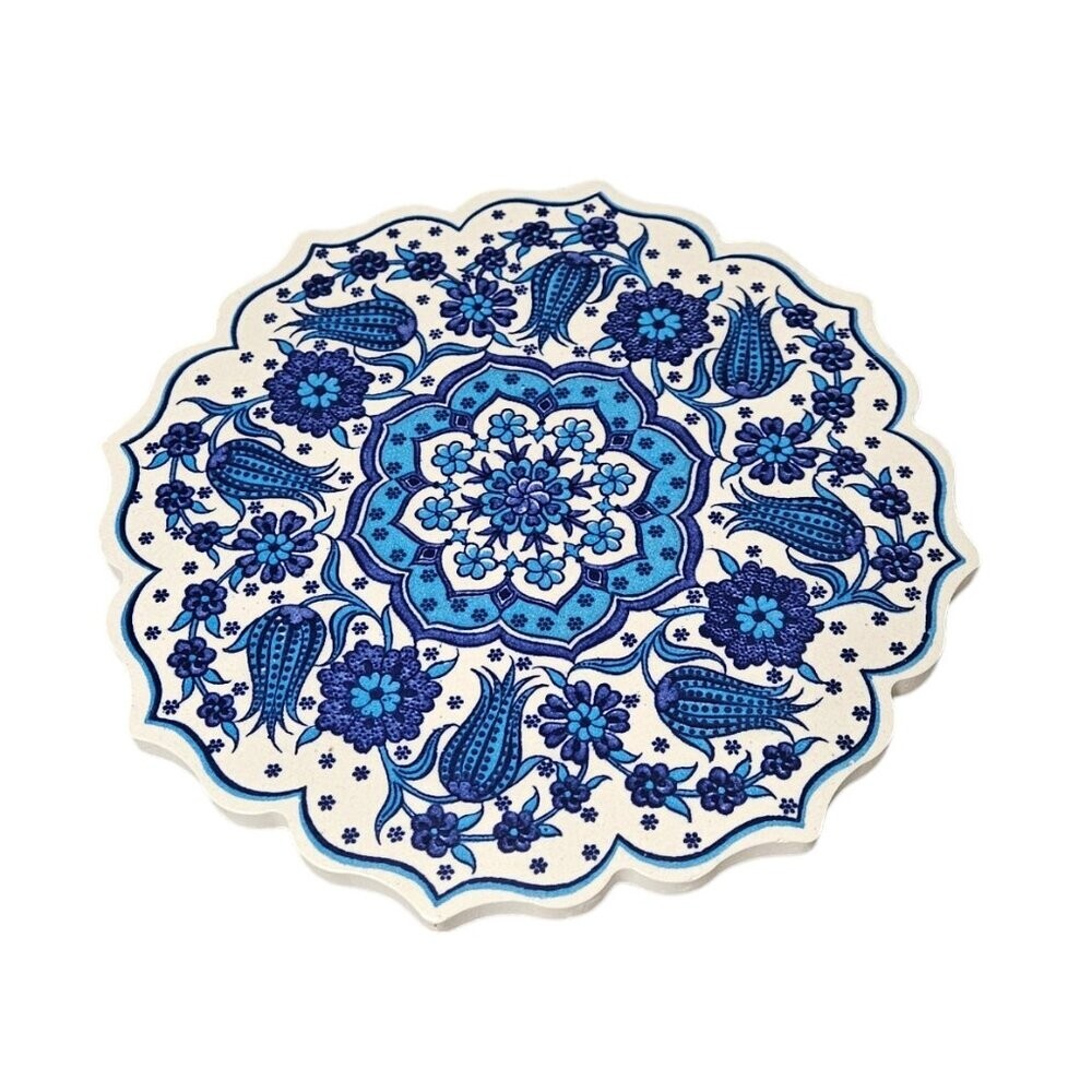 Boho Style Trivet - Hot Plate - Spoon Rest - Ceramic w/ foam - Made in Turkey