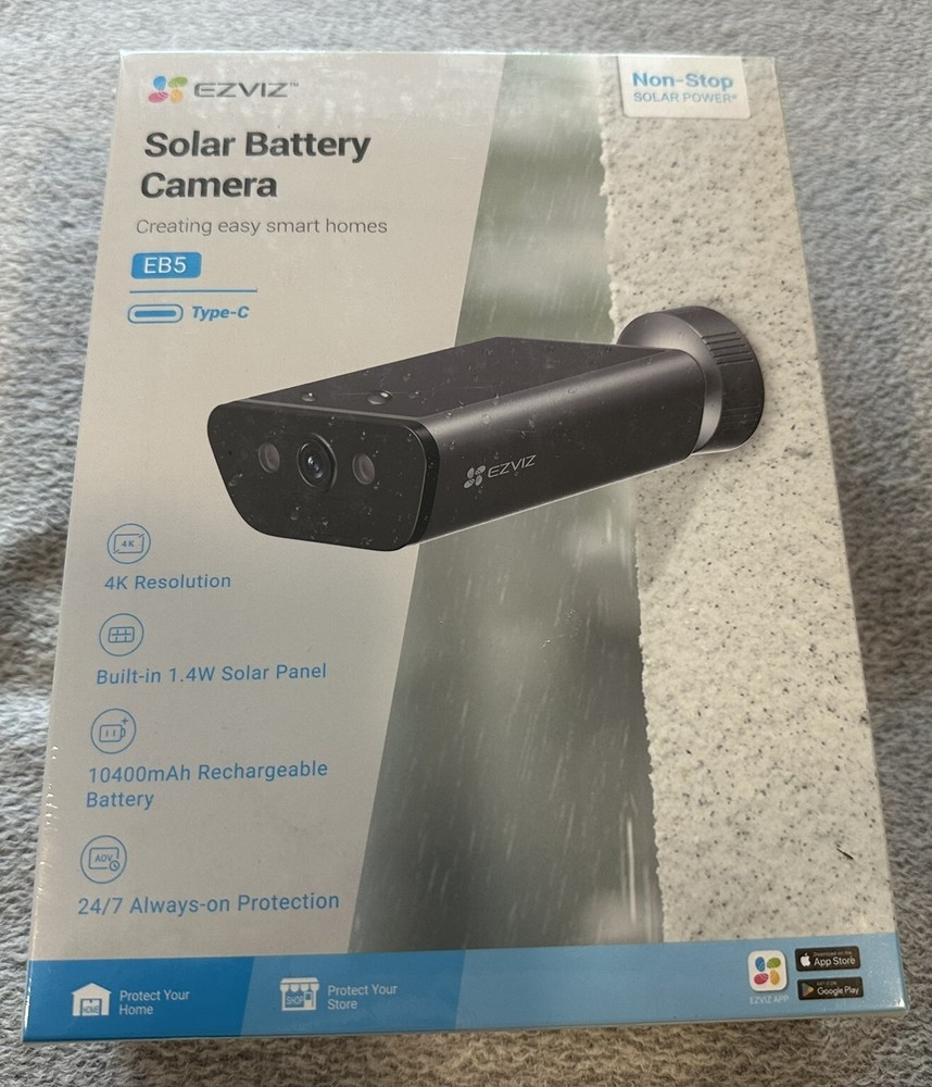 Discover the EZVIZ EB5 4K Smart Wireless Outdoor Solar Battery Camera with WiFi Connectivity