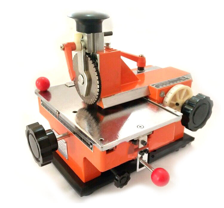 4mm Semi-automatic Nameplate Marking Machine Engraving Embossing w/ Work Fixture-image