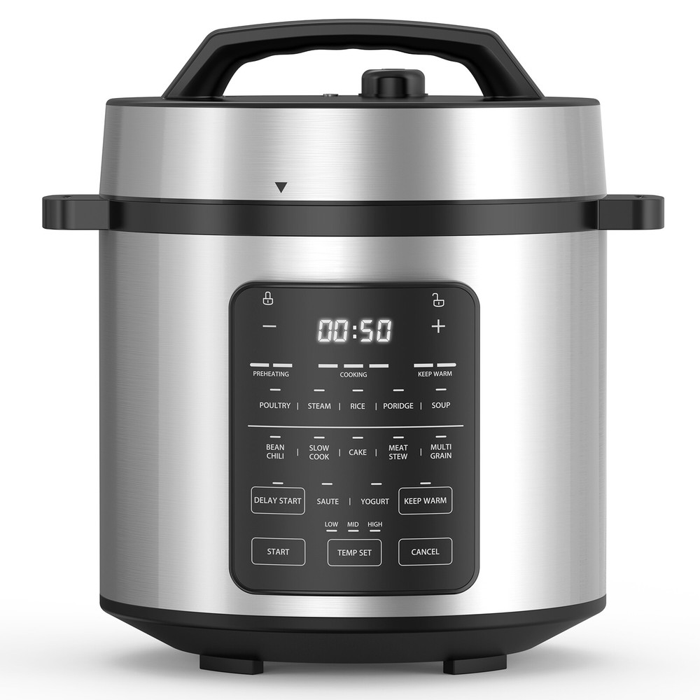 6QT 12-in-1 Electric Pressure Cooker,Multi-Function,Stainless Steel Pot
