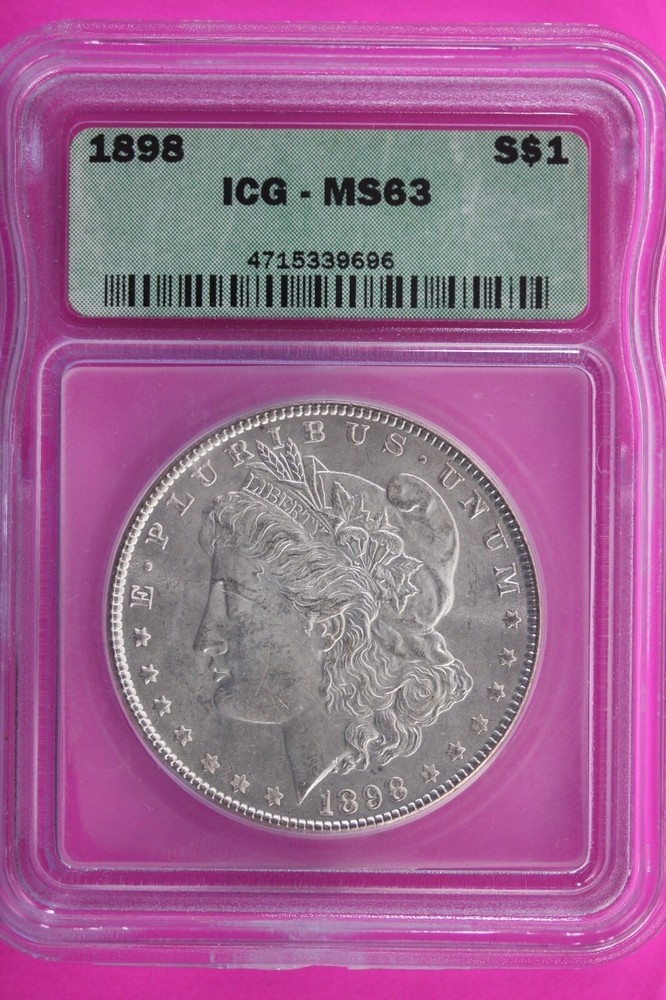 1898 P MS 63 Liberty Morgan Silver Dollar ICG Certified Graded Authentic 403