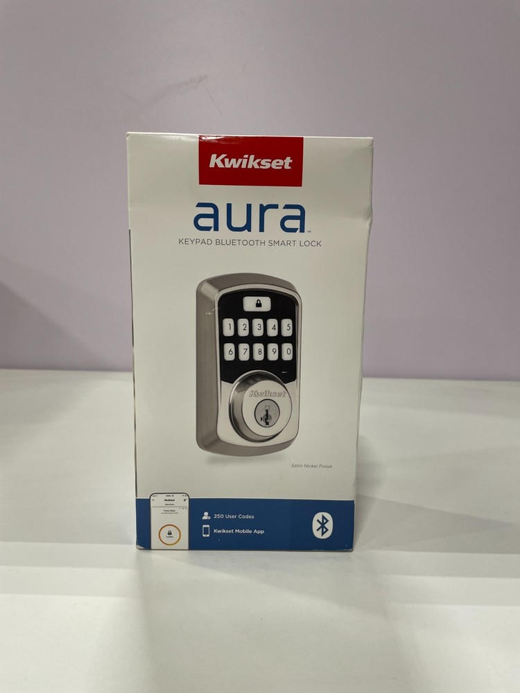 Kwikset Aura Bluetooth Smart Deadbolt with Keypad in Satin Nickel 99420-001
