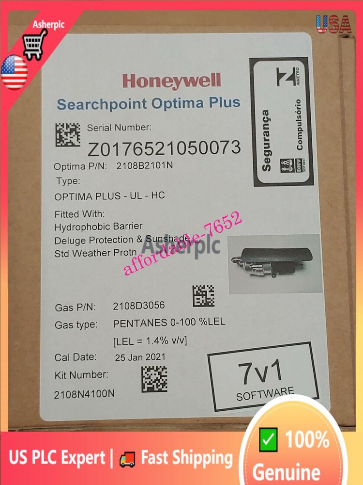 NEW Honeywell 2108B2101N Gas Detector OPTIMA PLUS-UL-HC DHL or UPS US Free TAX