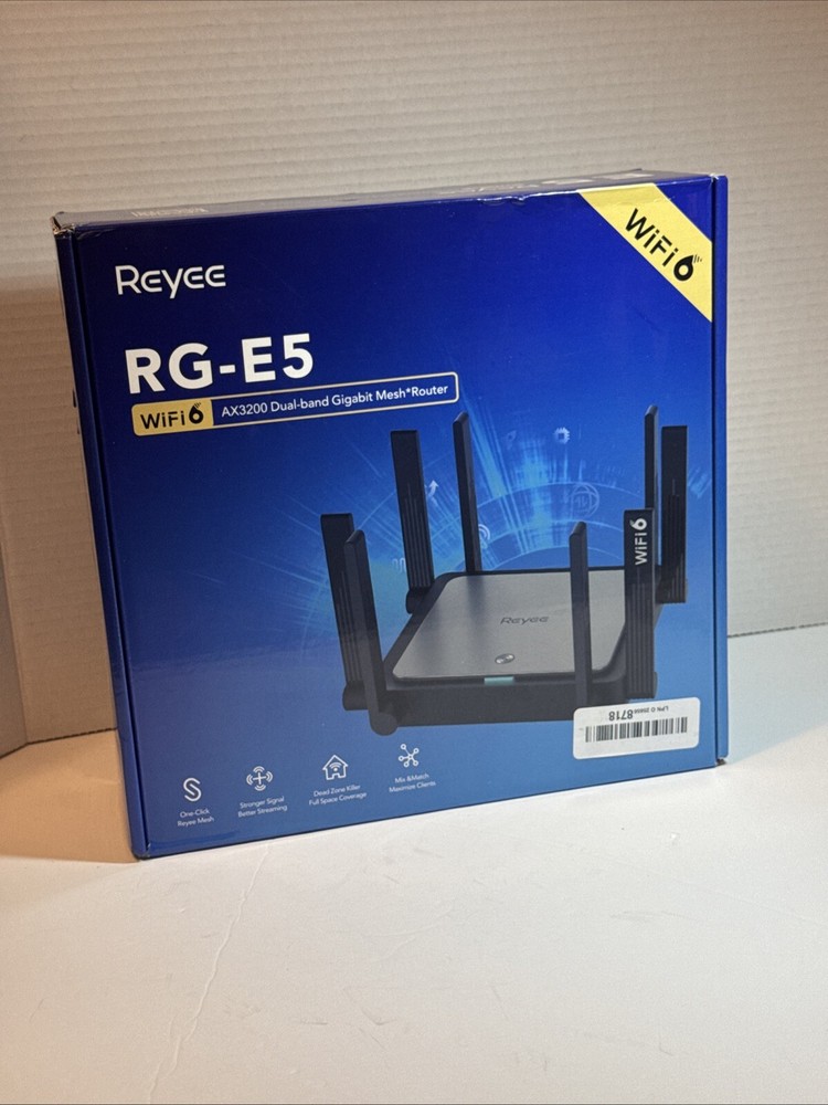 Reyee RG-E5 WiFi 6 AX3200 Dual-Band Gigabit Mesh Router - In Open Box