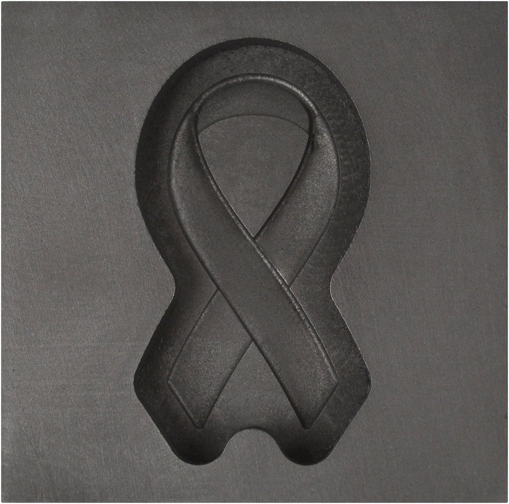 Medium - Memorial Ribbon 3D Graphite Ingot Mold for Precious Metal Casting Gold