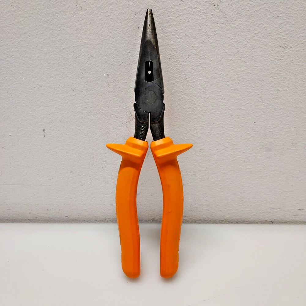 KLEIN TOOLS INSULATED 1000V LINESMAN NEEDLE NOSE CUTTING PLIERS 8 7/8