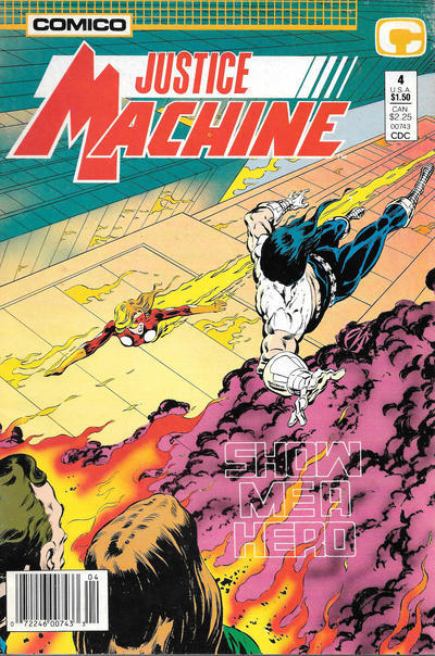 Justice Machine (Comico) #4 (Newsstand) VG; COMICO | low grade comic - we combin