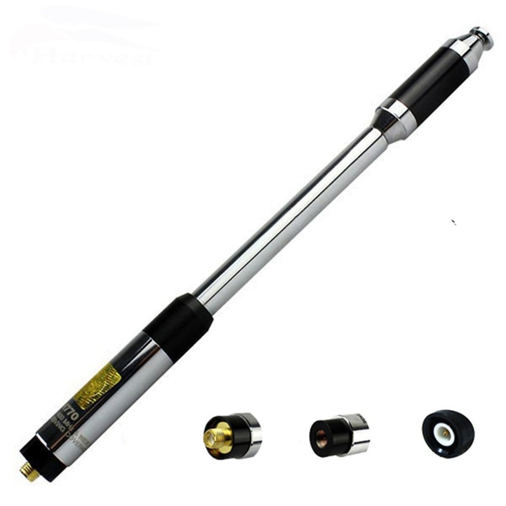 Dual Band VHF/UHF SMA-F SMA-M BNC Radio Antenna For Motorola Icom Baofeng YAESU