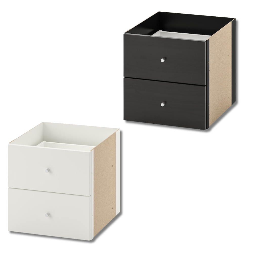 IKEA Insert with 2 Drawers Cube Storage Box Shelving Unit Stackable Shelf Units