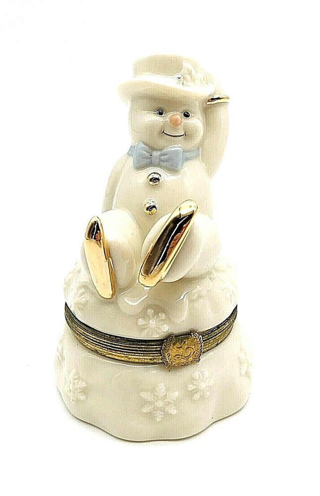 Lenox Snowman Trinket Box Ice Skater Treasures & Charm The Skating Adventure