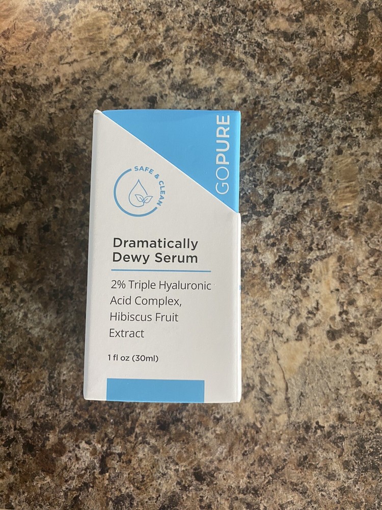 Go Pure Dramatically Dewy Serum 1 Ounce 2% Triple Hyaluronic Acid Complex
