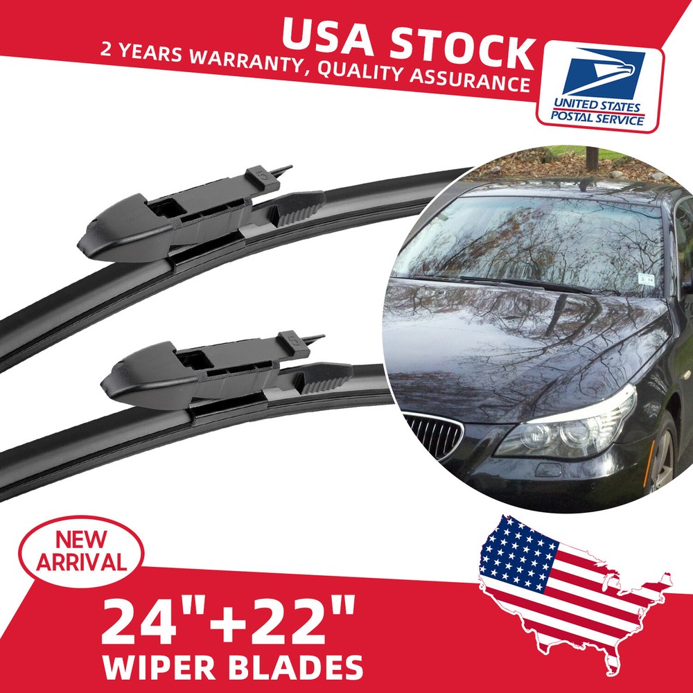 2006-2010 BMW M5 OEM Front Wiper Blades Kit 24+22 Inch