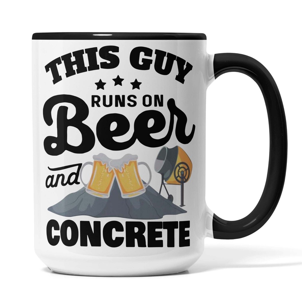 Funny Concrete Worker Coffee Mug for Beer or Cement Lovers
