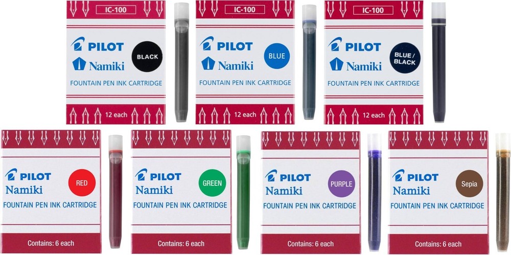 Pilot Namiki IC50 (6-Pack)/IC100 (12-Pack) Fountain Pen Ink Cartridges