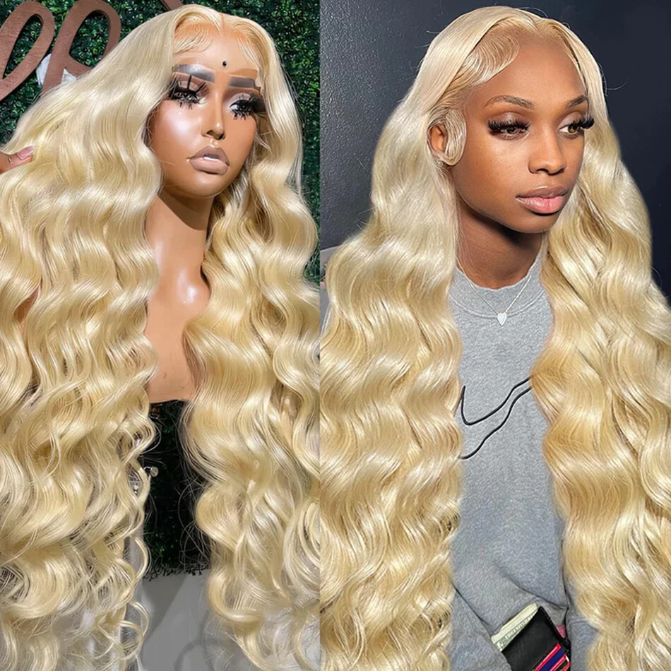HD 613 Blonde Body Wave 5X5 Glueless Wigs Lace Front Human Hair Wigs Brazilian
