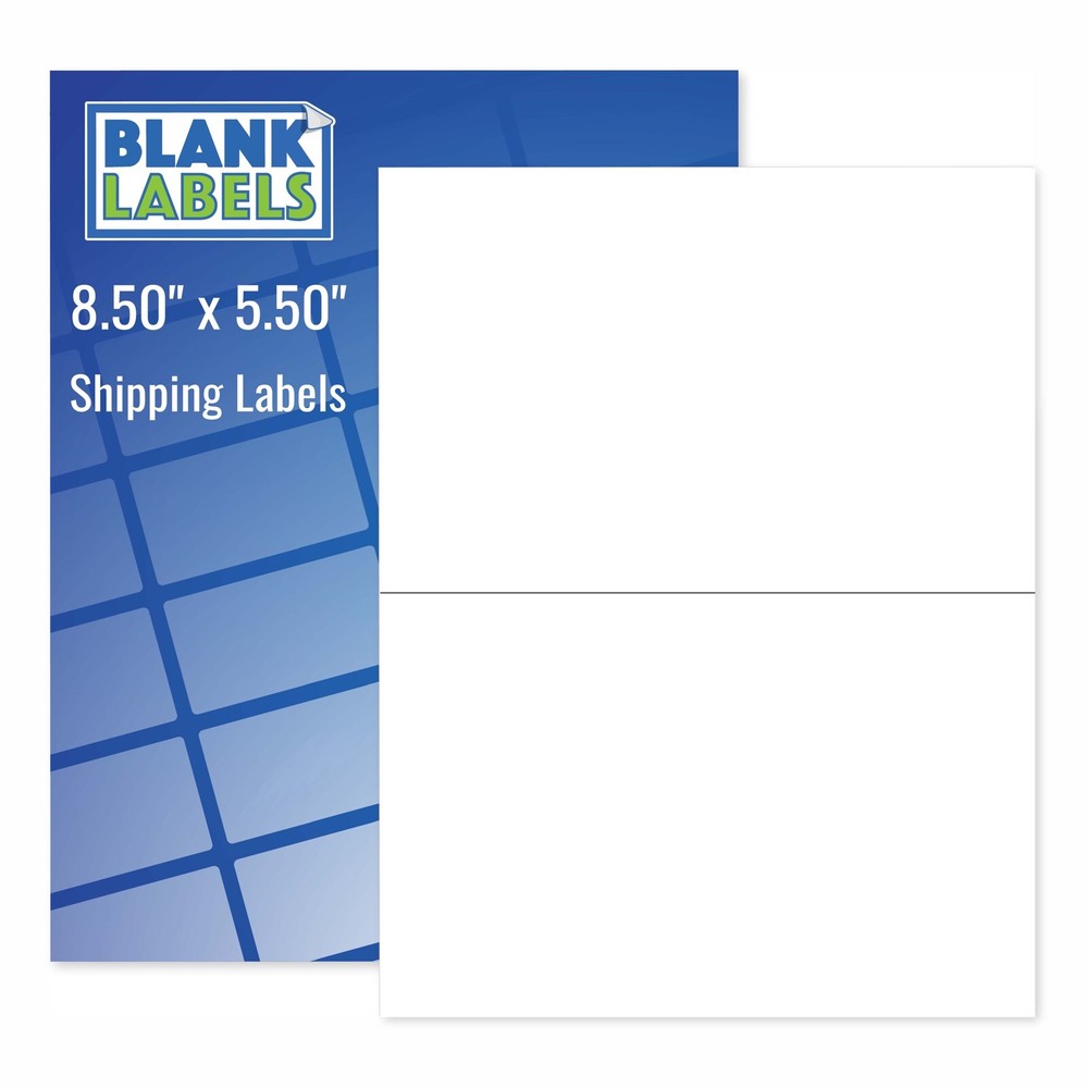 2000 Economy Half Sheet Shipping Labels 8.5x5.5 for eBay PayPal Amazon-image