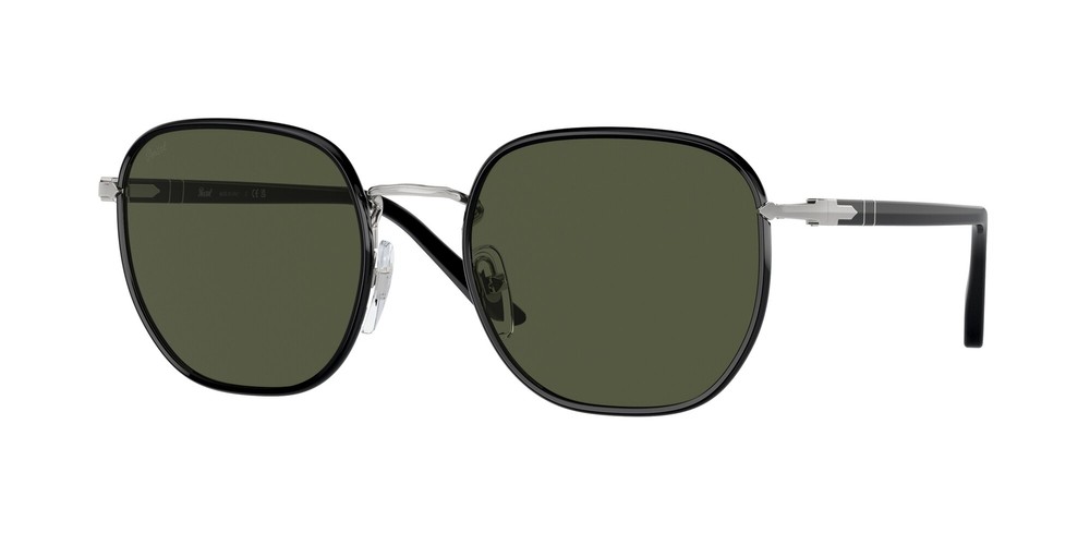 PERSOL PO1015SJ 52mm Silver Black Green Unisex Sunglasses for Men and Women